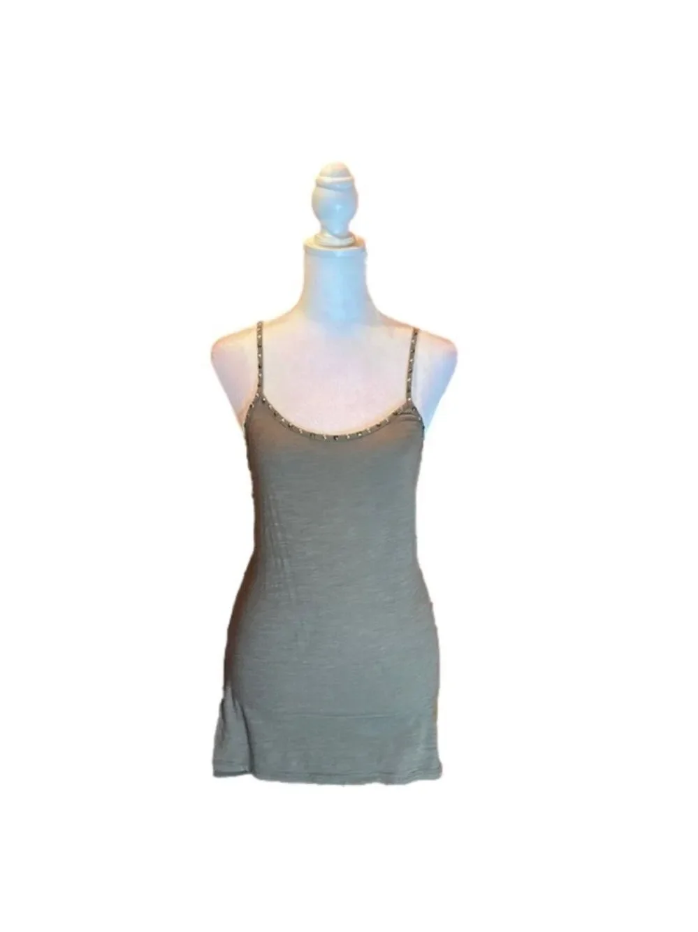 AMERICAN EAGLE OUTFITTERS Sexy Brown Tank Top w/ Bling Trim Size M